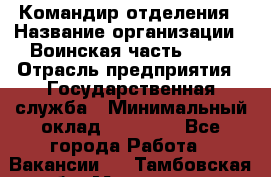 Командир отделения › Название организации ­ Воинская часть 6681 › Отрасль предприятия ­ Государственная служба › Минимальный оклад ­ 28 000 - Все города Работа » Вакансии   . Тамбовская обл.,Моршанск г.